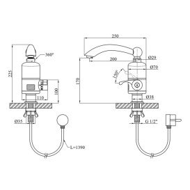 Водонагреватель проточный Kroner KRM Volt-CW092 с краном белый/хром CV020442