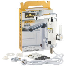 Проточний водонагрівач Kroner KRM Volt-CW189 з краном білий/хром CV023242