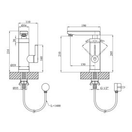 Проточний водонагрівач Kroner KRM Volt-CW189 з краном білий/хром CV023242