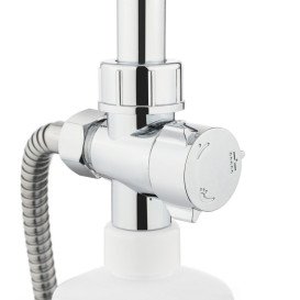 Водонагрівач проточний Kroner KRM Volt-CW190WMDS з краном та душовим гарнітуром хром/білий CV023247