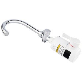 Водонагрівач проточний Kroner KRM Volt-CW190WMDS з краном та душовим гарнітуром хром/білий CV023247