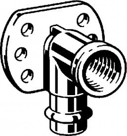 Водорозетка Viega Sanpress Inox G 0225.5 с SC‑Contur 15хRp½ нержавеющая сталь 487300