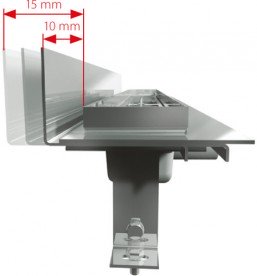 Водосточный желоб AlcaPlast APZ1004 Flexible 650 мм с регулируемым краем APZ1004-650