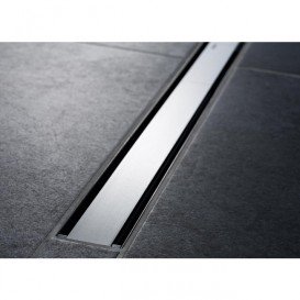 Водосточный желоб c накладной панелью Geberit CleanLine тёмный металл/матовый металл 154.150.00.1+154.451.00.1