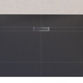 Водосточный желоб c накладной панелью Geberit CleanLine для облицовки плиткой 154.150.00.1+154.455.00.1