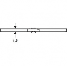 Водосточный желоб c накладной панелью Geberit CleanLine для облицовки плиткой 154.150.00.1+154.455.00.1