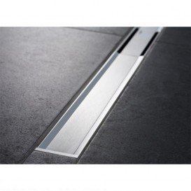 Водосточный желоб c накладной панелью Geberit CleanLine полированный металл/матовый металл 154.152.00.1+154.450.KS.1