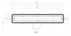 Водосточный желоб Pestan Confluo Premium Black Glass Line 550 чёрное стекло 13000292