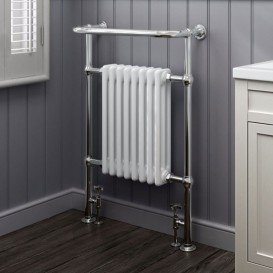 Водяний полотенцесушитель для закритих систем опалення Burlington Trafalgar 60x95 см сталь хром R1 CHR