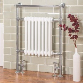 Водяний полотенцесушитель для закритих систем опалення Burlington Trafalgar 60x95 см сталь хром R1 CHR