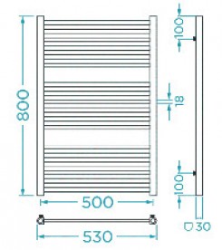 Водяной полотенцесушитель Mario Данте 800х530x500 4820111354818