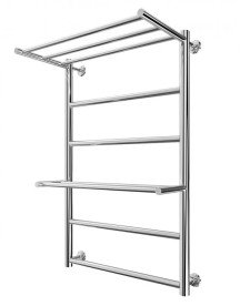 Водяна сушка для рушників Mario Inox Анкона 770х530/500 з полицею нержавіюча сталь хром 4820258986729