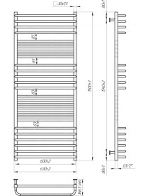 Водяной полотенцесушитель Mario Inox Гера-Люкс 1500х630/600 нержавеющая сталь хром 4820258986798