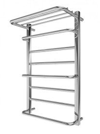 Водяной полотенцесушитель Mario Inox Люксор 770х530/500 с полкой нержавеющая сталь хром 4820258987108
