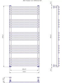 Водяной полотенцесушитель Mario Inox Премиум Турин 1090х530/500 нержавеющая сталь хром 4820258987252