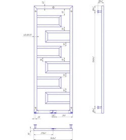 Водяной полотенцесушитель Mario Inox Талия 1500х540/500/50 нержавеющая сталь хром 4820258987368