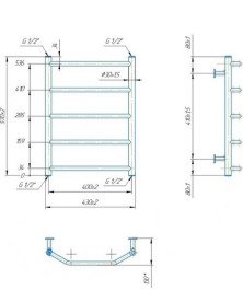 Водяной полотенцесушитель Mario Inox Трапеция 570х430/400 нержавеющая сталь хром 4820258987399