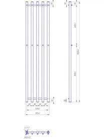 Водяной полотенцесушитель Mario Inox Туб 1500х352/320 нержавеющая сталь хром 4820258987788