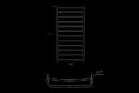 Водяной полотенцесушитель Mario Люкс НР 1100x530/500 мм нержавеющая сталь 4820111351299