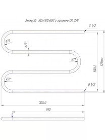 Водяна рушникосушка Mario Змійка ∅25 525x700/500 хром 4820111357192