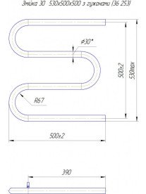 Водяна рушникосушка Mario Змійка ∅30 530x500/500 хром 4820111357215