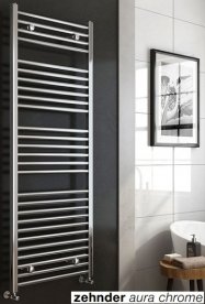 Водяной полотенцесушитель Zehnder Aura 1217х500 мм для закрытых систем отопления хром PBCZ-120-050