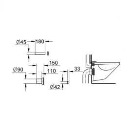 Впускной и смывной гарнитуры для унитаза Grohe 37311K00