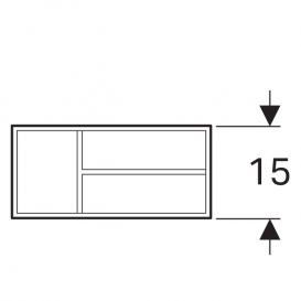 Вставка для выдвижного ящика Geberit Xeno² T-образная ДСП серый/меламин древесная структура 500.525.00.1