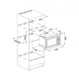 Встраиваемая микроволновая печь Franke FMW 250 SM G XS нержавеющая сталь 131.0264.294