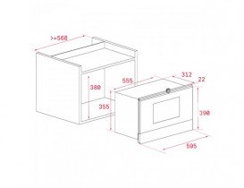 Вбудована мікрохвильова піч Teka Rustica MWR 22 BI VNS ваніль 112040001