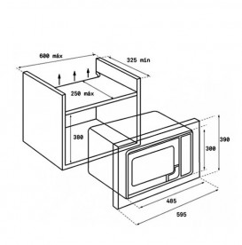 Вбудована мікрохвильова піч Teka Maestro ML 820 BIS 20 л петлі зліва чорний 40584200
