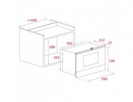 Встраиваемая микроволновая печь Teka Total MS 622 BIS 22 л петли слева нержавеющая сталь 40584100