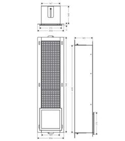 Встраиваемая ниша Hansgrohe XtraStoris Original для туалетной бумаги на 6 рулонов матовый черный 56058670