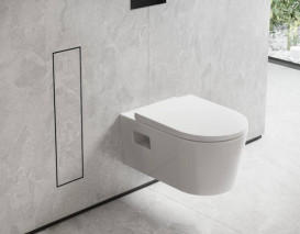 Встраиваемая ниша Hansgrohe XtraStoris Rock для туалетного ершика матовый черный 56060670