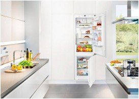 Вбудований двокамерний холодильник Liebherr ICN 3376 Premium NoFrost сталь білий ICN 3376-21 001