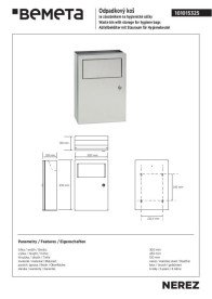 Встраиваемый контейнер для мусора Bemeta Hotel с полочкой для хранения нержавеющая сталь матовая 101015325