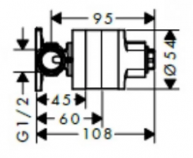 Вбудований механізм Hansgrohe для змішувачів для гігієнічного душу прихованого монтажу 29235180