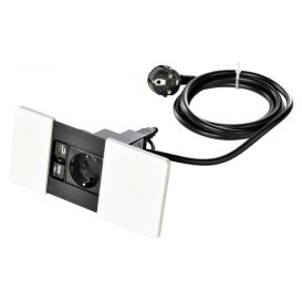 Встраиваемый модуль розеток ASA Plastici VersaPad 1x220В 2xUSB type А+C белый 060.08F.00063