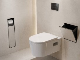 Встраиваемый мусорный бак Hansgrohe XtraStoris Rock с дверцей для облицовки плиткой матовый черный 56089670