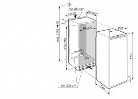 Вбудований однокамерний холодильник Liebherr IKB 3524 Comfort BioFresh сталь білий IKB 3524-21 001