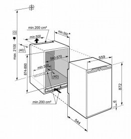 Вбудований однокамерний холодильник Liebherr IKP 1624 Comfort сталь білий IKP 1624