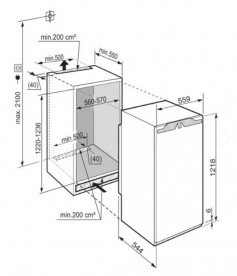 Вбудований однокамерний холодильник Liebherr IKBP 2324 Comfort BioFresh сталь білий IKBP 2324