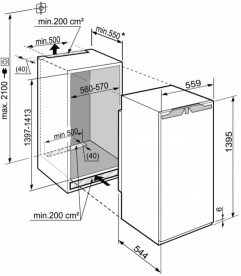 Вбудований однокамерний холодильник Liebherr IKBP 2770 Premium BioFresh сталь білий IKBP 2770