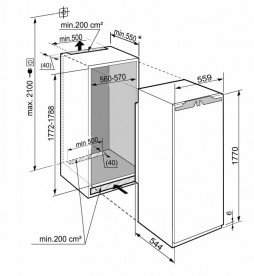 Вбудований однокамерний холодильник Liebherr IKBP 3524 Comfort BioFresh сталь білий IKBP 3524