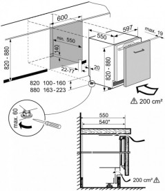 Вбудований під стільницю однокамерний холодильник Liebherr UIKo 1550 Premium сталь білий UIKo 1550-21 001