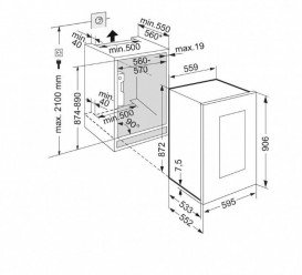 Встраиваемый винный шкаф Liebherr EWTgw 1683 Vinidor белый EWTgw 1683-21 001
