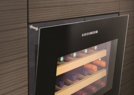 Вбудована винна шафа Liebherr WKEgb 582 GrandCru нержавіюча сталь/скло чорний WKEgb 582-21 001