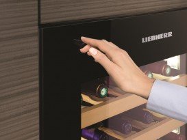 Вбудована винна шафа Liebherr WKEgb 582 GrandCru нержавіюча сталь/скло чорний WKEgb 582-21 001