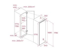 Встроенная морозильная камера Teka RSF 73385 FI No Frost 113500012