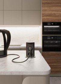 Висувний розетковий блок ASA Plastici VersaLift 2х220В + USB type А+C + бездротова зарядка чорний 060.47F.00115